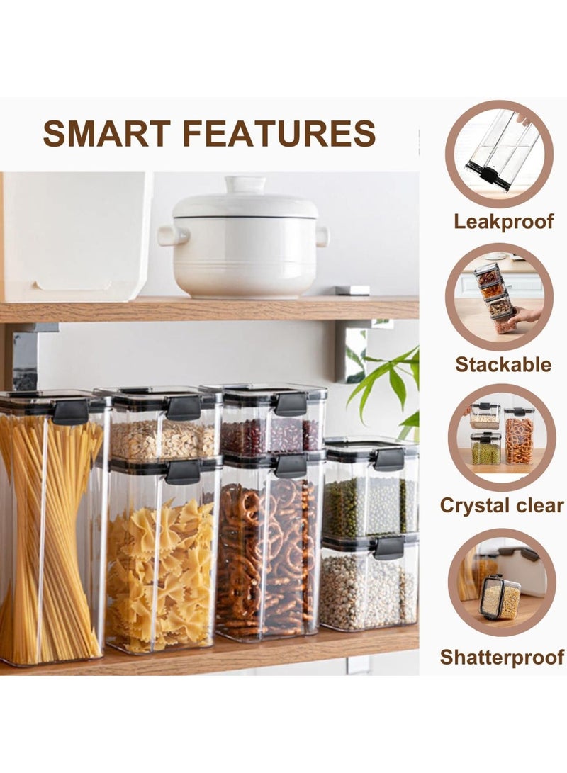 TAPIT 9Pcs Airtight Food Storage Containers Kitchen Canisters for Kitchen Counter Pantry Organizers and Storage Kitchen Organizers and Storage (460ml) - Image 4